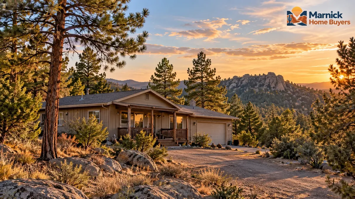 Prescott Arizona home on a wooded lot in a rural setting